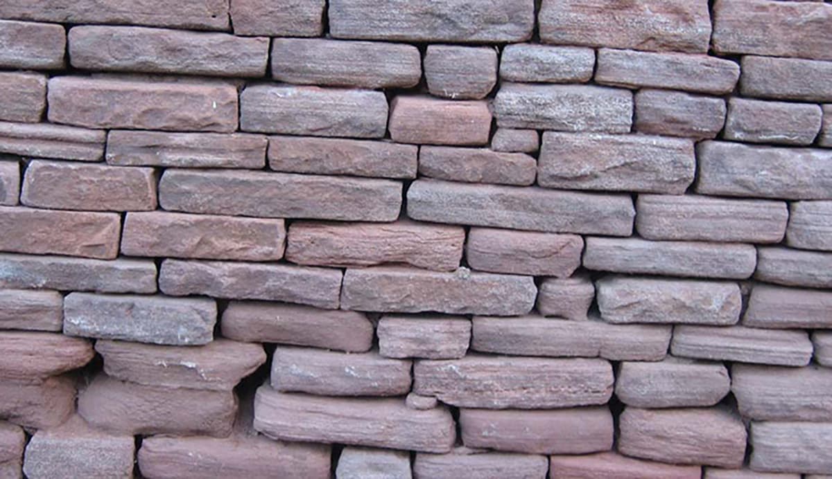 Pink Sandstone Walling